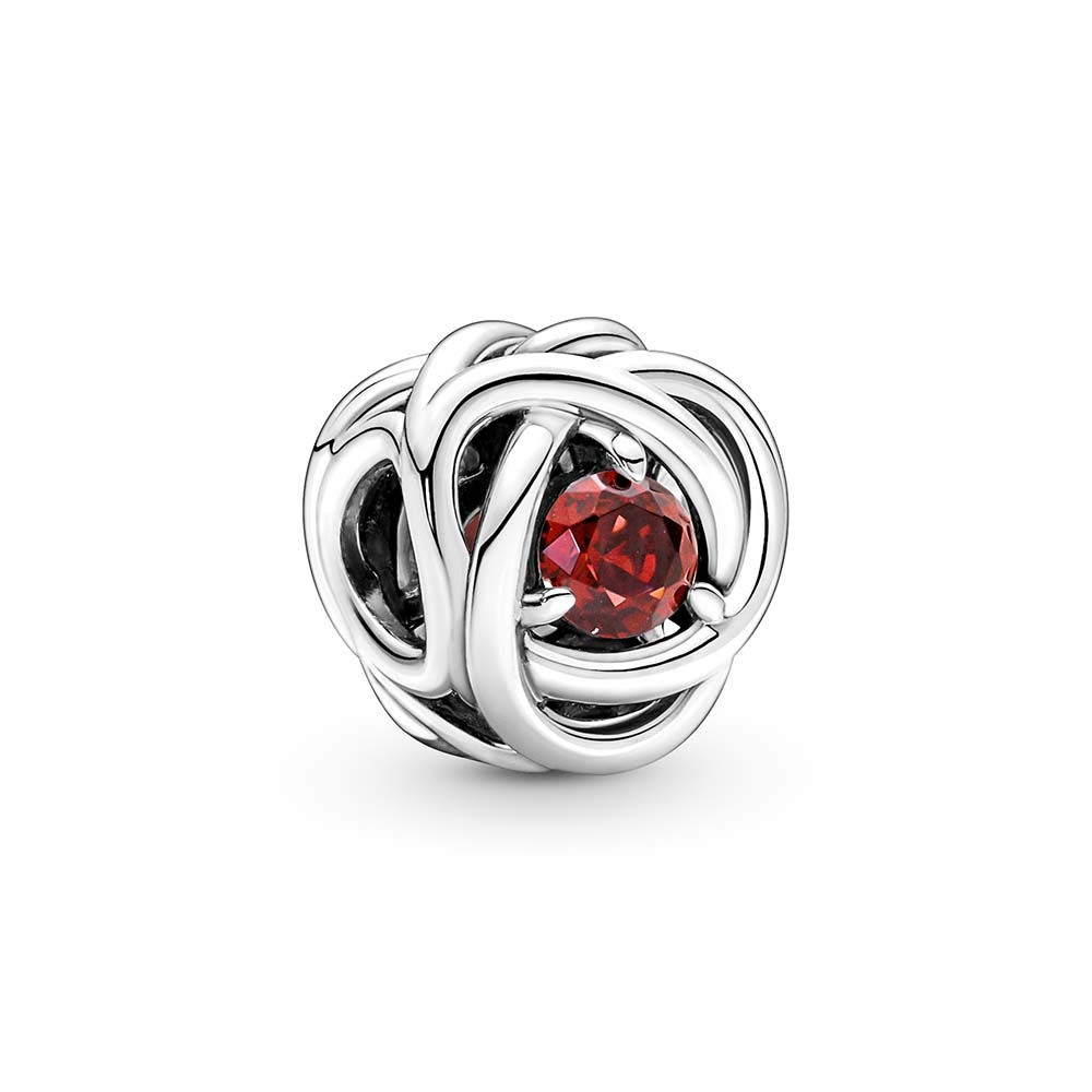 Pandora July Birthstone Eternity Circle Silver Charm
