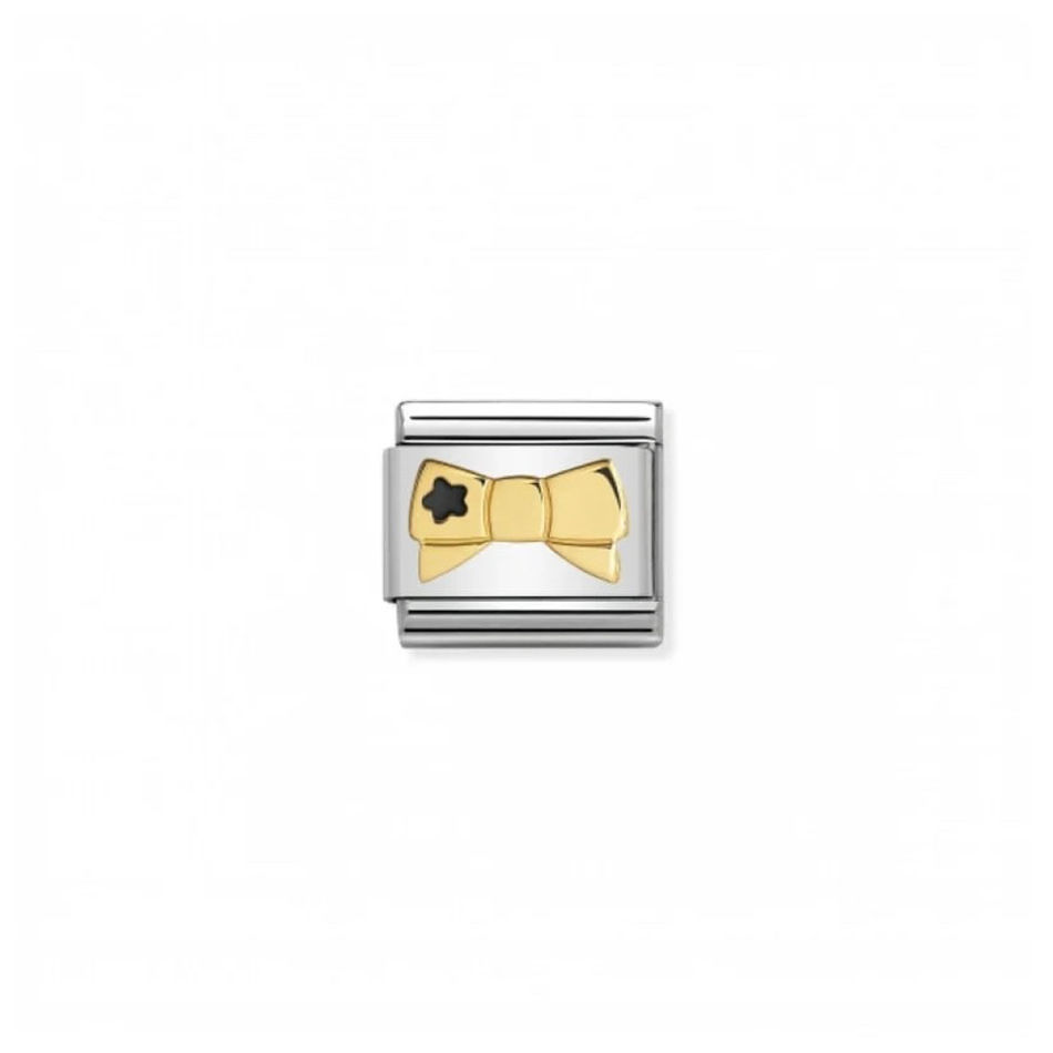 Nomination Gold Classic Bow Tie with Star Charm Link