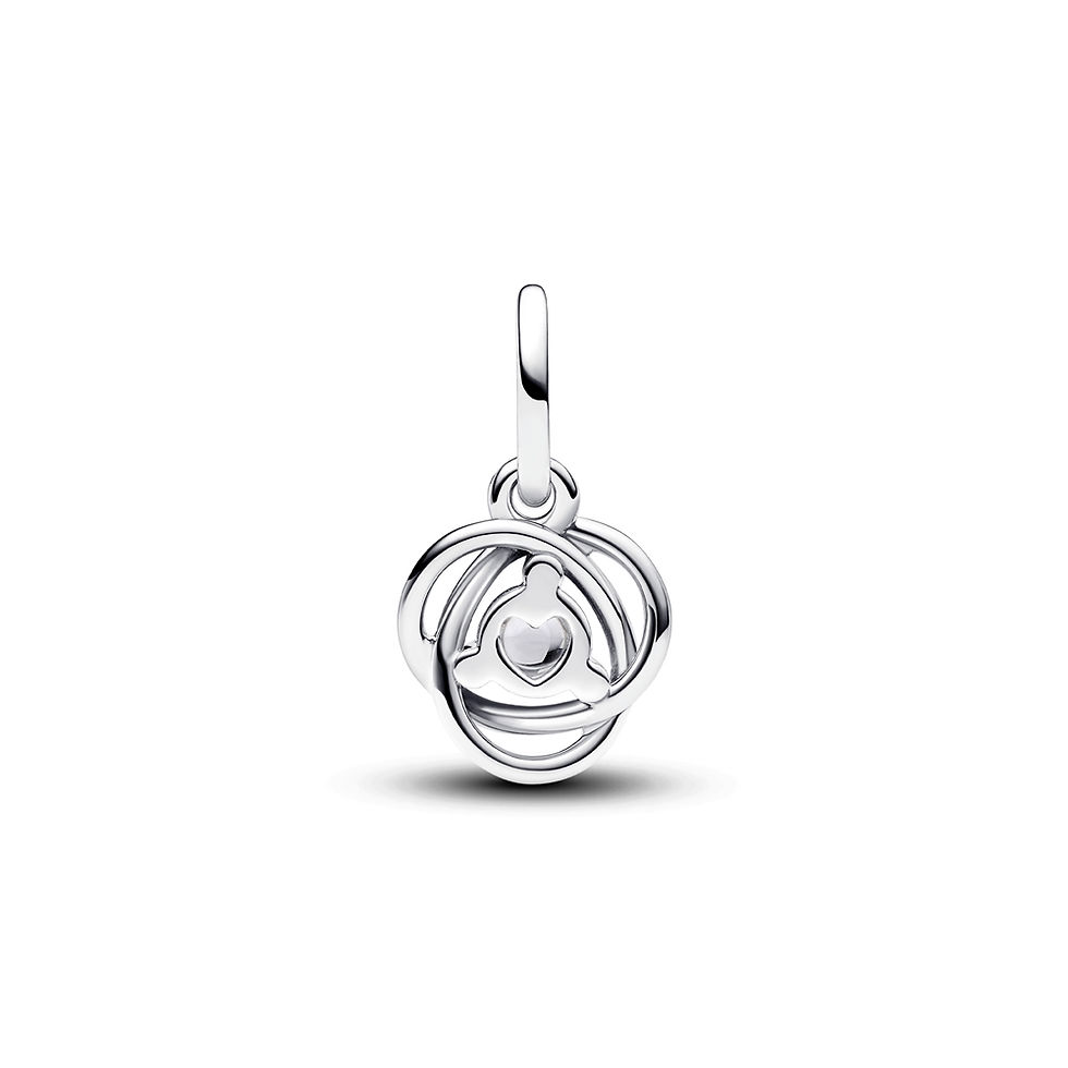 Thumbnail: Pandora April Eternity Circle Birthstone Dangle Pendant Charm