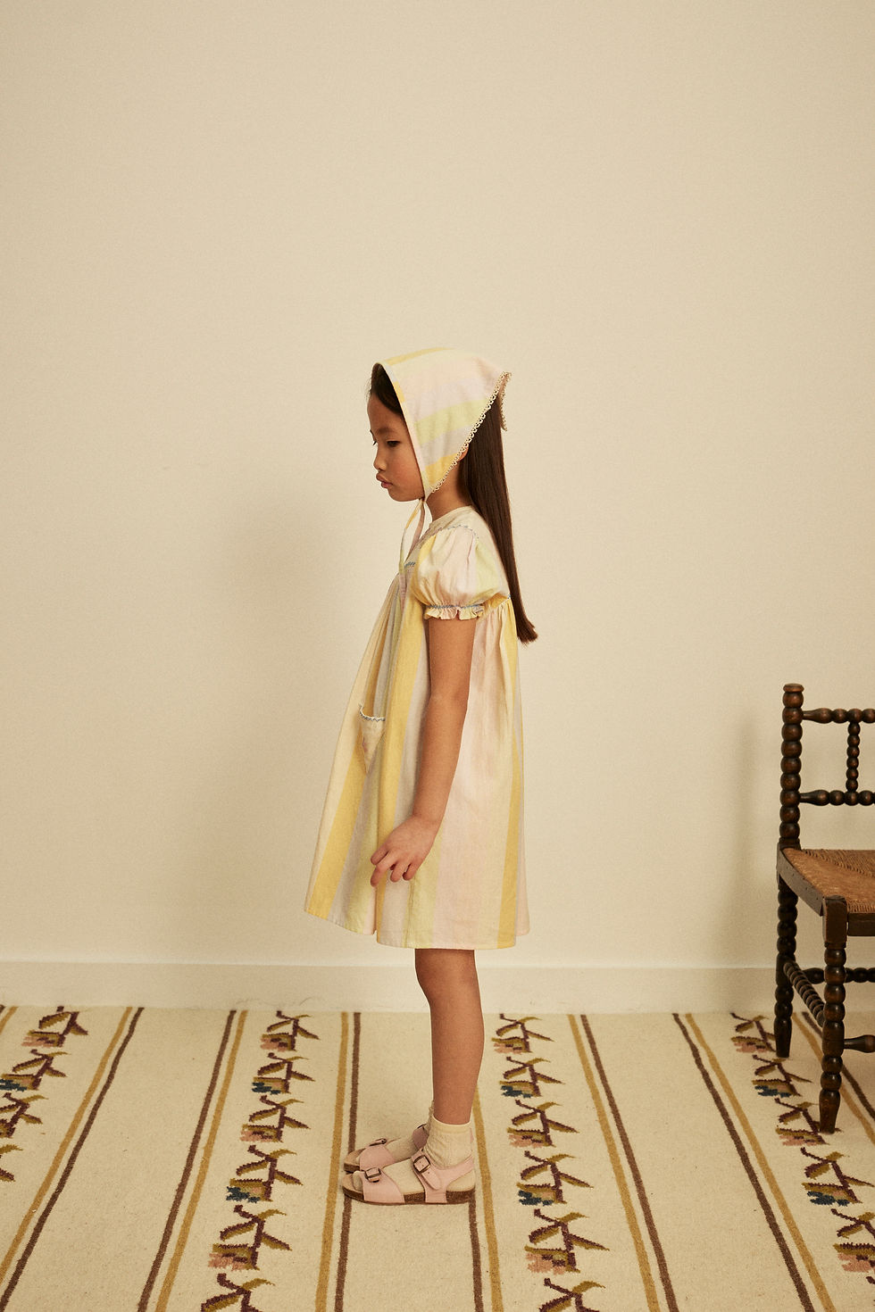 Thumbnail: Kiki Dress, Painters Stripe - Apolina kids