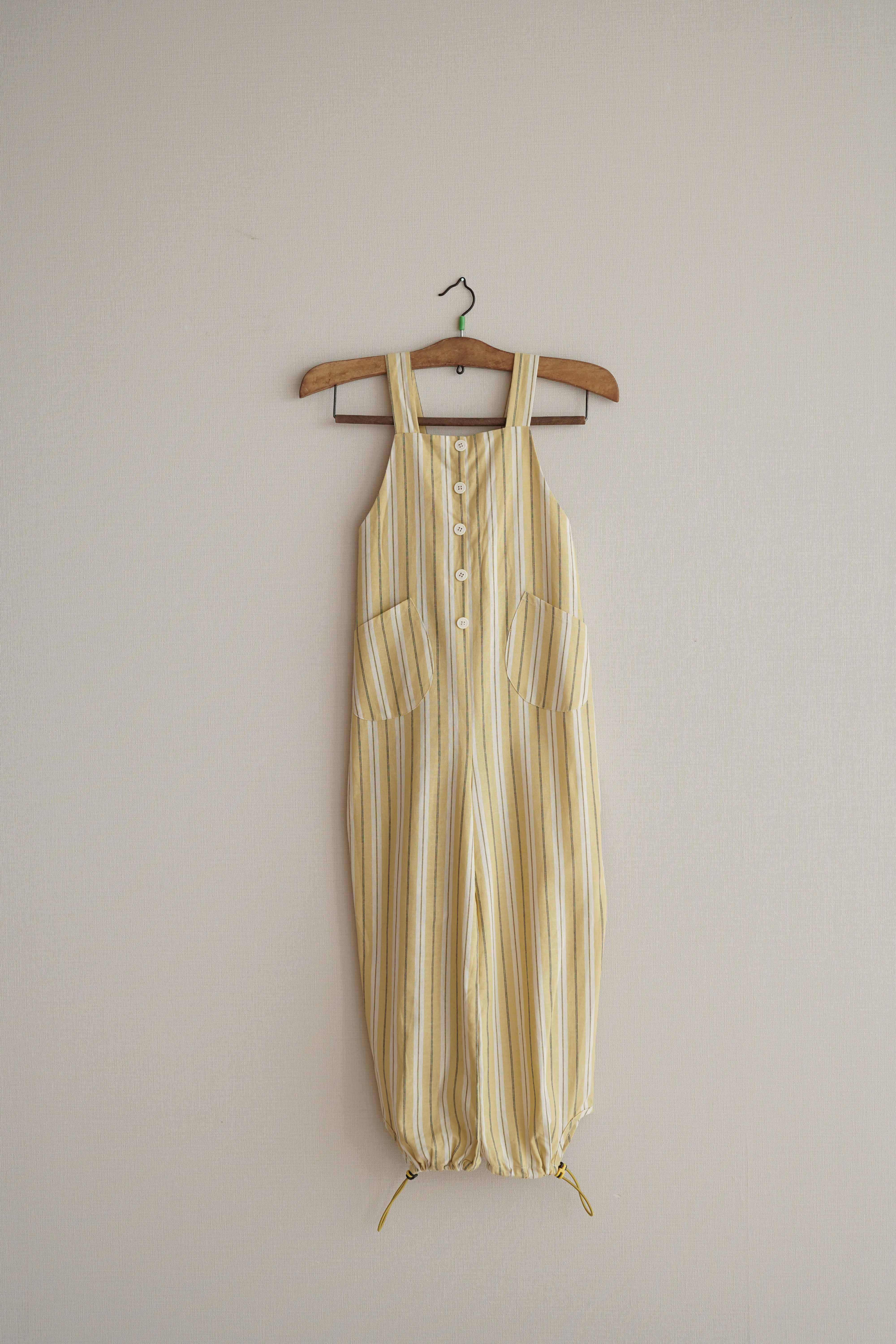 Sleeveless Jumpsuit, Yellow - Mes Kids Des Fleurs