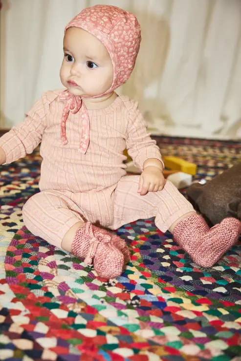 Thumbnail: Baby Jumpsuit, Rosette Little House Floral - Misha & Puff