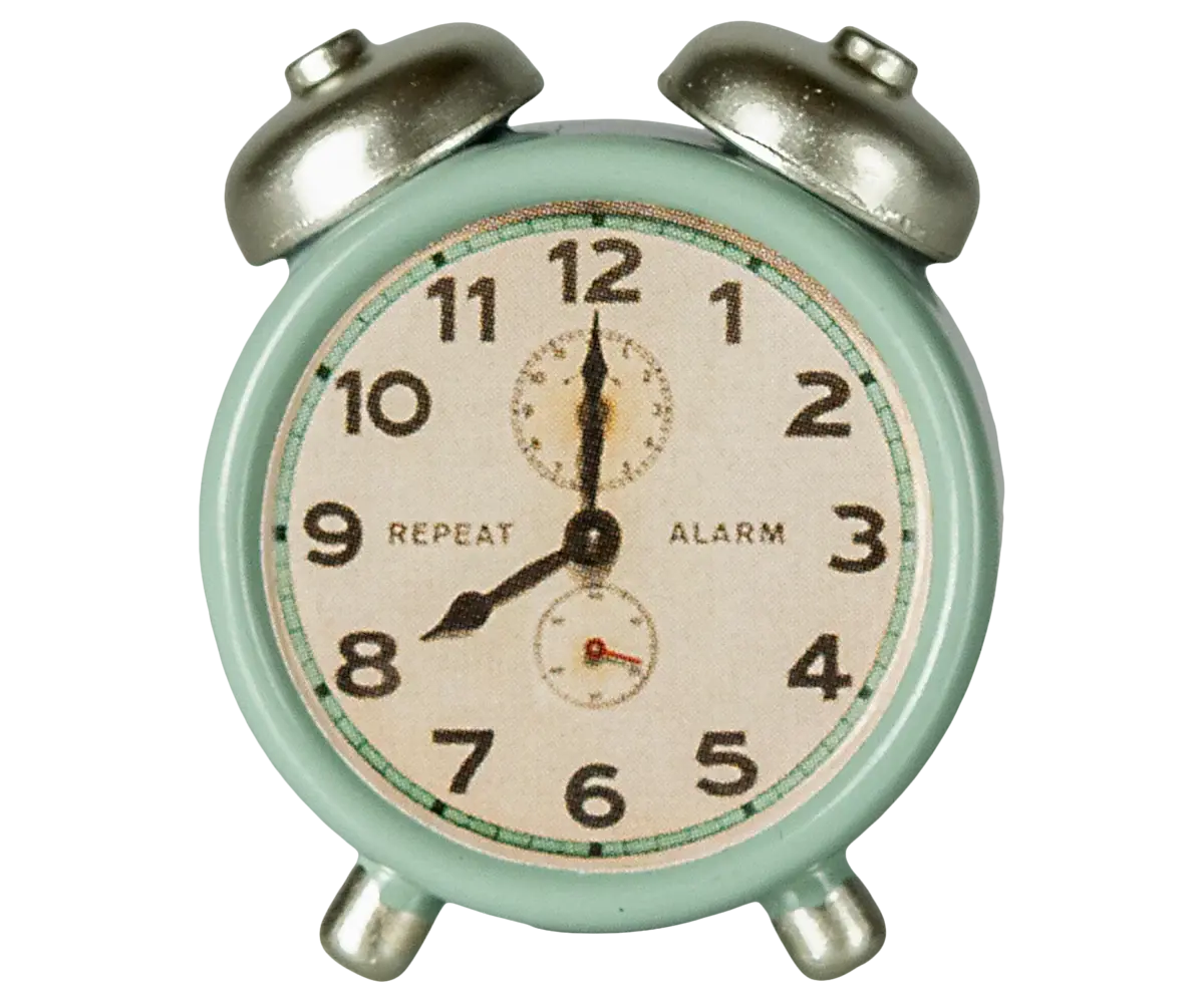 Alarm Clock Mouse, Mint - Maileg