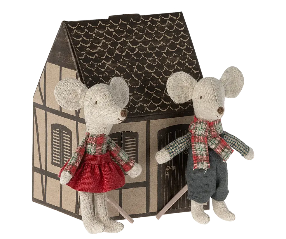 Winter Mice Twins, Little Brother and Sister - Maileg