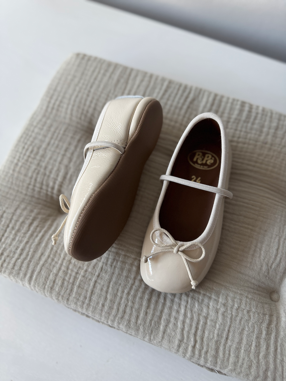 Thumbnail: Ballerinas Bow Shoes, Burro - Pèpè