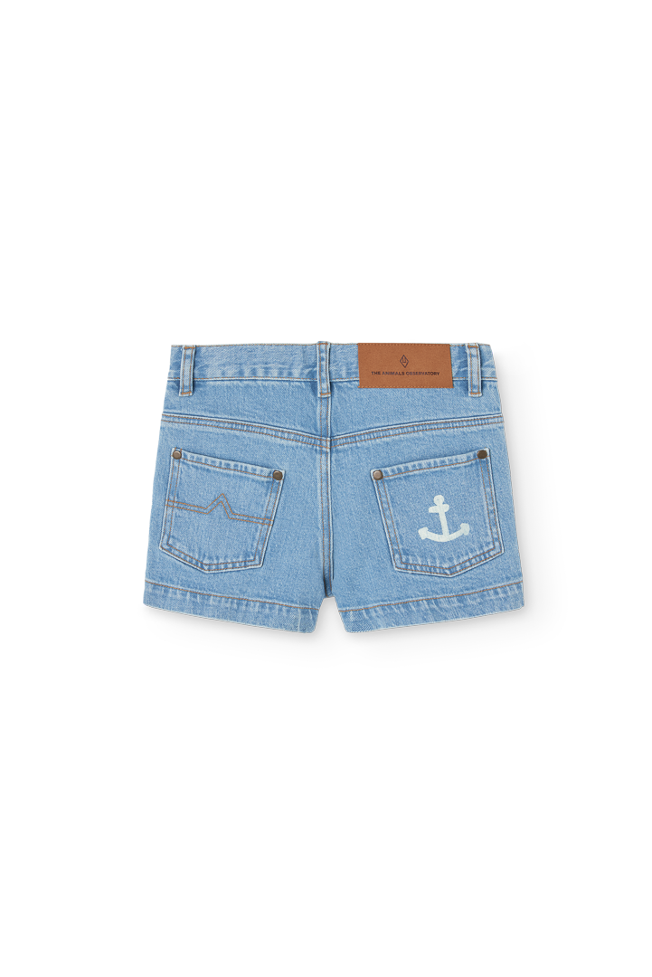 Thumbnail: Pig Denim Shorts, Soft Blue - TAO