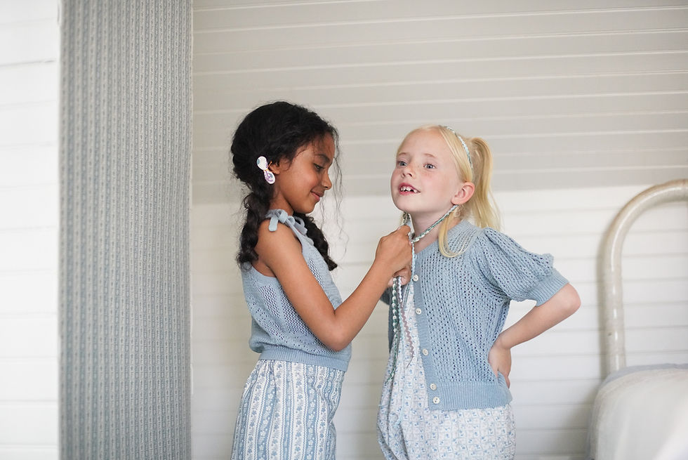 Thumbnail: Olive Skort, Lattice Print, Azul - Soor Ploom