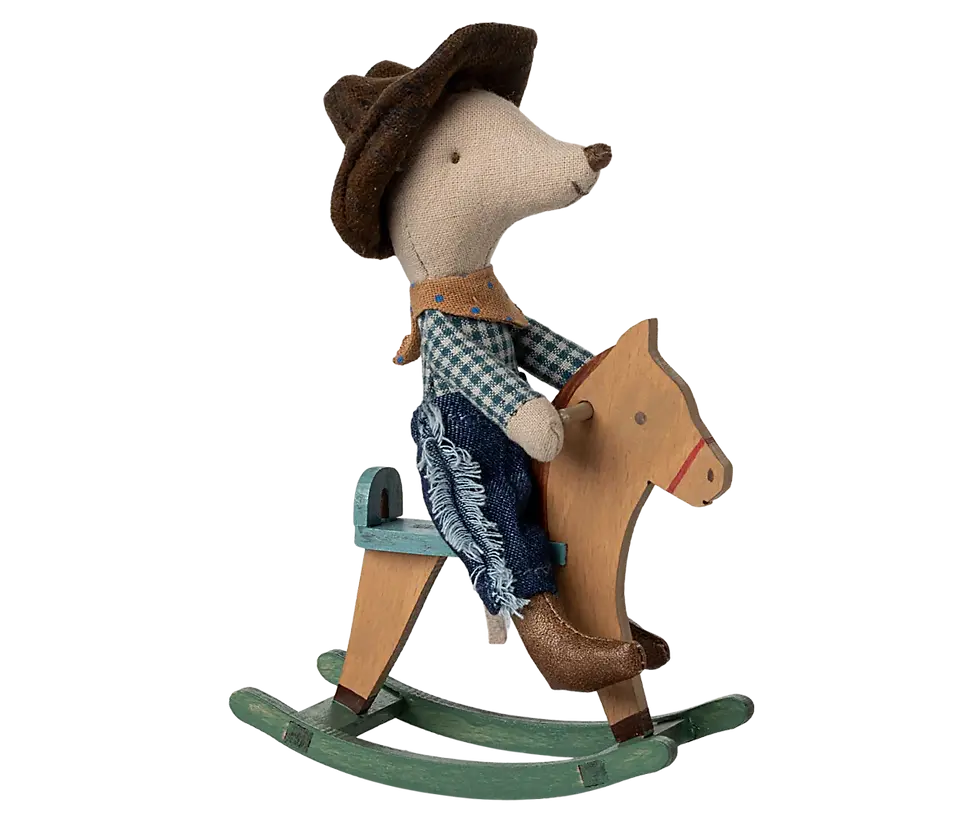 Thumbnail: Cowboy Mouse on Rocking Horse, Little brother - Maileg