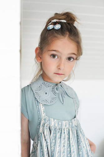 Eloise Pinafore, Lattice Print, Azul - Soor Ploom | Hello1234 Eloise Pinafore, Lattice Print, Azul - Soor Ploom | Hello1234
