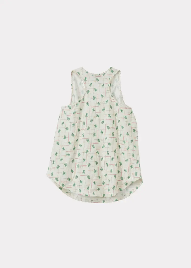 Thumbnail: Cassia Child Top, Rose Pop Geo Print - Caramel