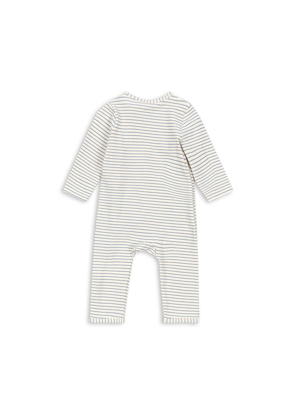 Thumbnail: Basic Newborn Onesie, Stripe Blue - Konges Sløjd