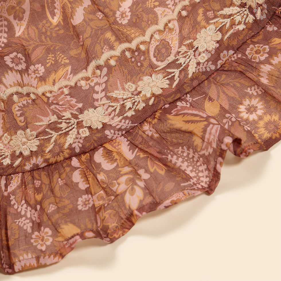 Thumbnail: Veronica Organdie Skirt, Woodland Hazel - Apolina kids