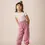 Thumbnail: Pouf Tee, Checker Rose Print, Blueberry - Soor Ploom