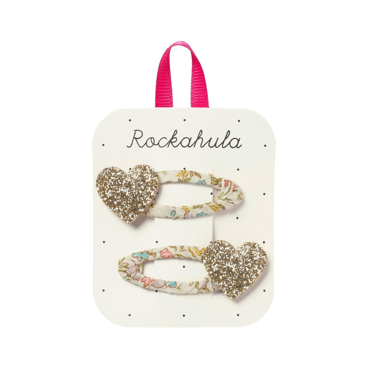 Petal Glitter Heart Clips - Rockahula