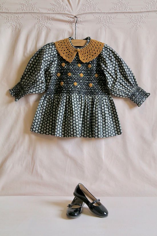 ワンピース bonjour diary HANDSMOCK BLOUSE 8y Handsmock Blouse, Provencal Print - Bonjour Diary | Hello1234