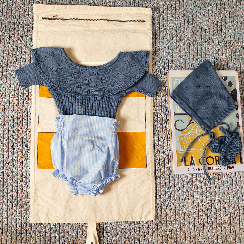 Thumbnail: Ruffle Sweater, Navy - Birinit Petit