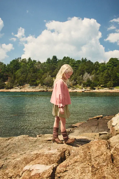 Thumbnail: Sadie Skirt, Raffia Little House Floral - Misha&Puff