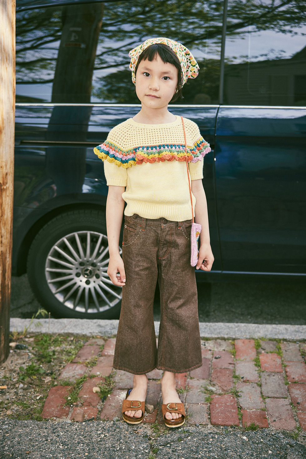 Thumbnail: Crochet Joya Top, Vintage Yellow - Misha & Puff