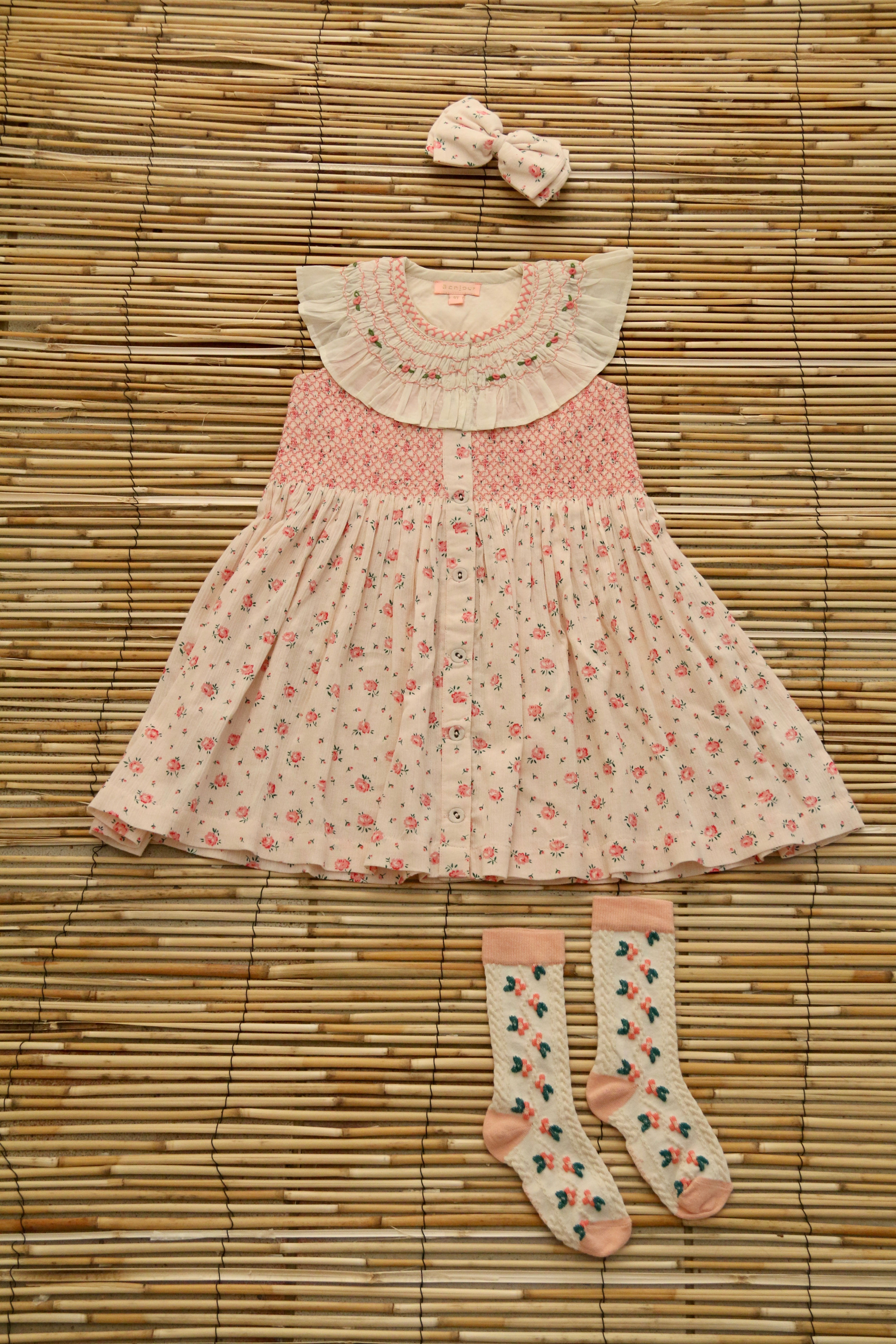 Tunic & Hair Clip, Rosa Bloom - Bonjour Diary