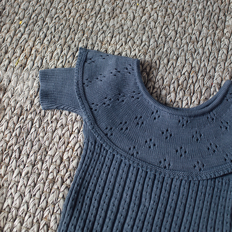 Thumbnail: Ruffle Sweater, Navy - Birinit Petit