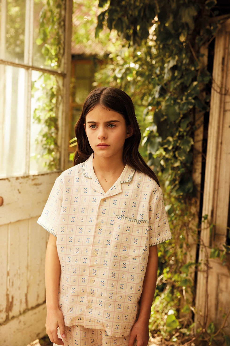 Thumbnail: Donny Print Trouser Set, Rosepanel Cream - Apolina kids