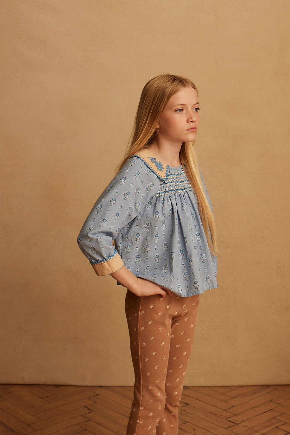 美品⭐︎アポリナApolina Hazel Blouse 3-5y 체크앤도트