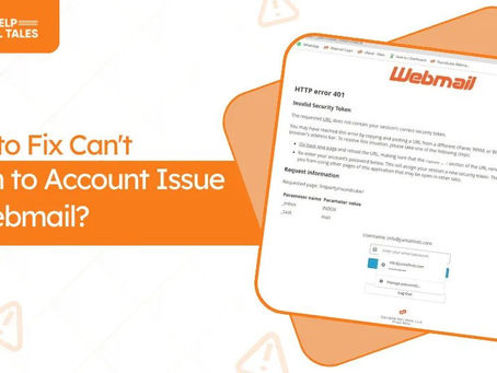 How to Fix Can't Login to Account Issue in Webmail?