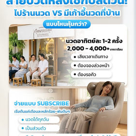 สายปวดหลังต้องรู้! นวดร้าน vs เก้าอี้นวดที่บ้าน แบบไหนคุ้มกว่ากัน?