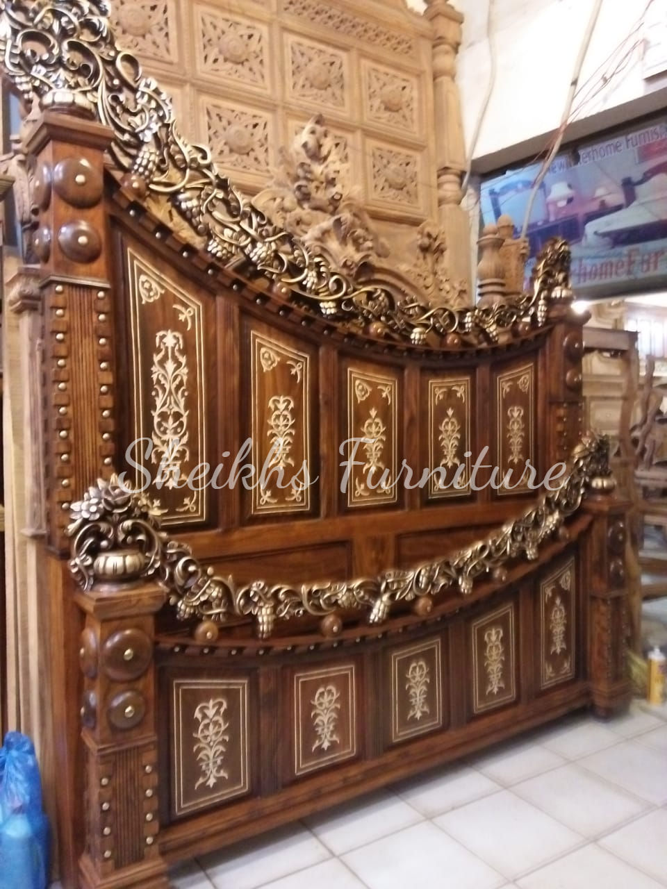 Solid Wood Double Bed