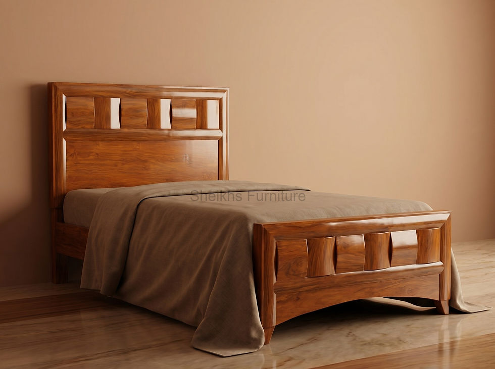 Modern Sheesham Wood Single Bed