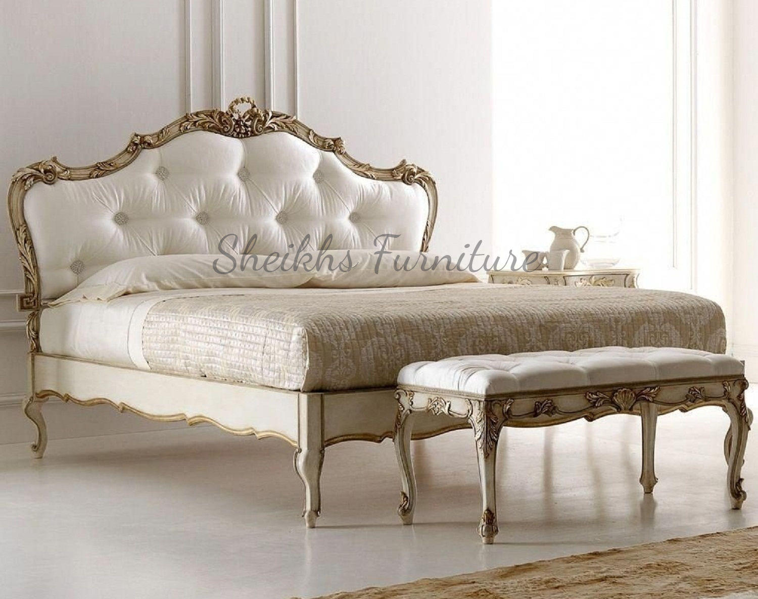 Upholstered Wooden Bed