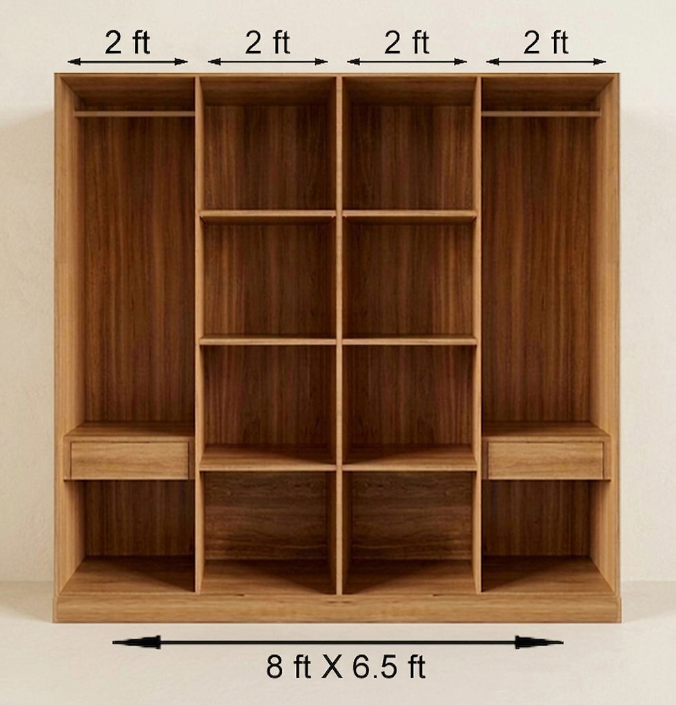 4 Door Wooden Polish Sheesham Patex Cupboard