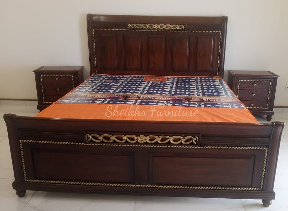 Sheesham wood king size bed