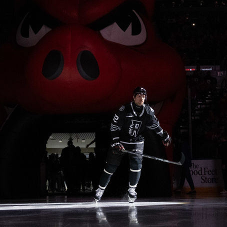 Korchinski, Dach keys to victory as Icehogs prevail to Griffins 4-1