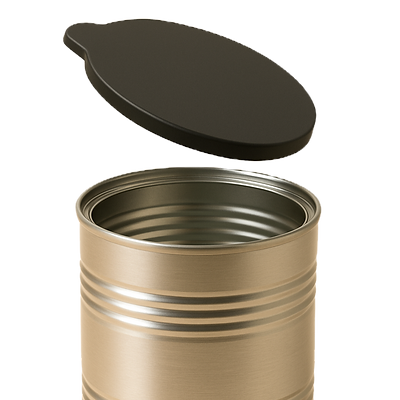 4-Pack Reusable Black Tin Can Lids