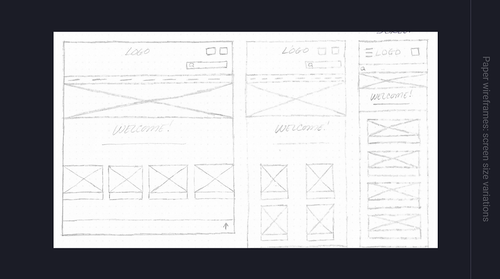 Paper Wireframes Variations