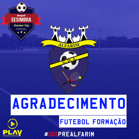 FUTEBOL FORMAÇÃO - AGRADECIMENTO