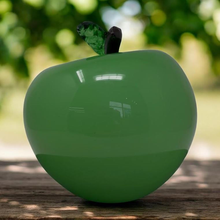 Crispy Green Blownglass Apple