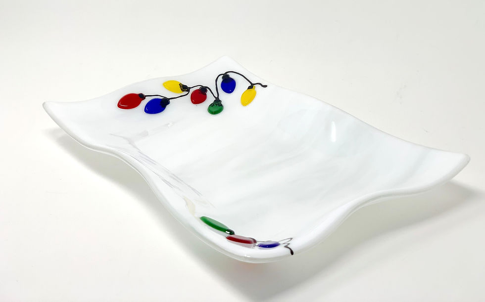 Christmas Lights Medium Wave Platter