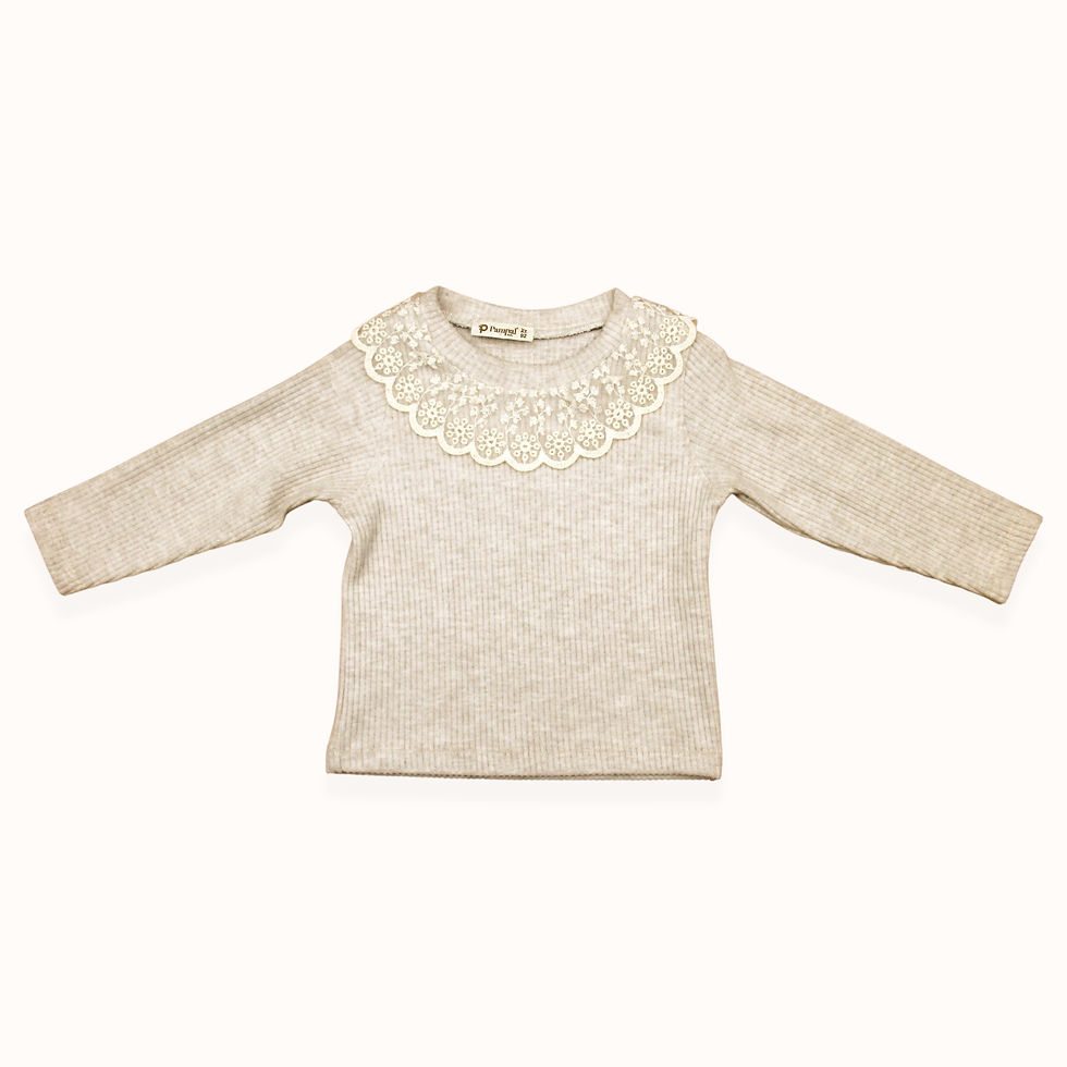 Thumbnail: Geribbelde Set met Flared Broek