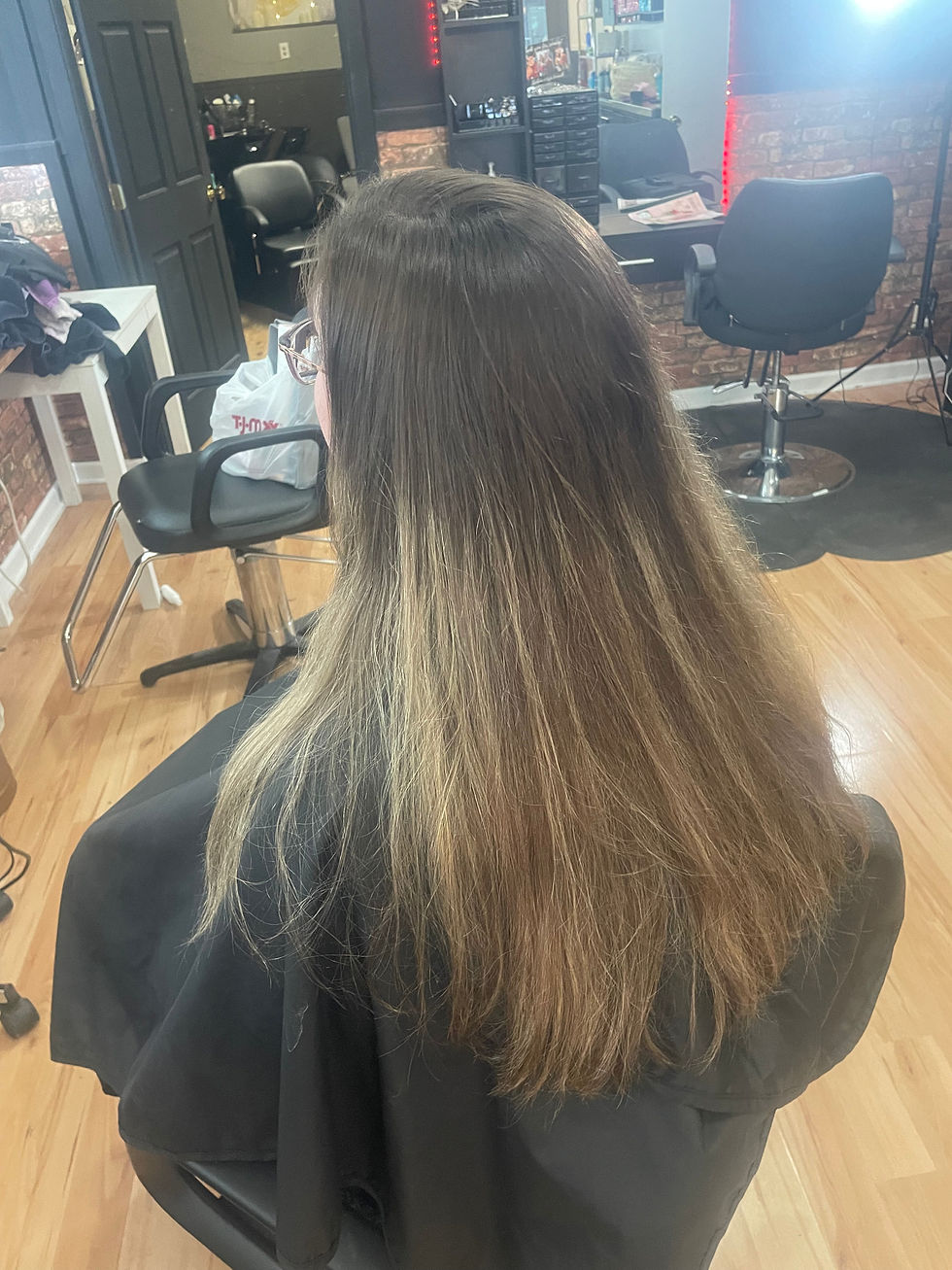 Hair cut and color before picture. Full Service Salon Tiffin Ohio