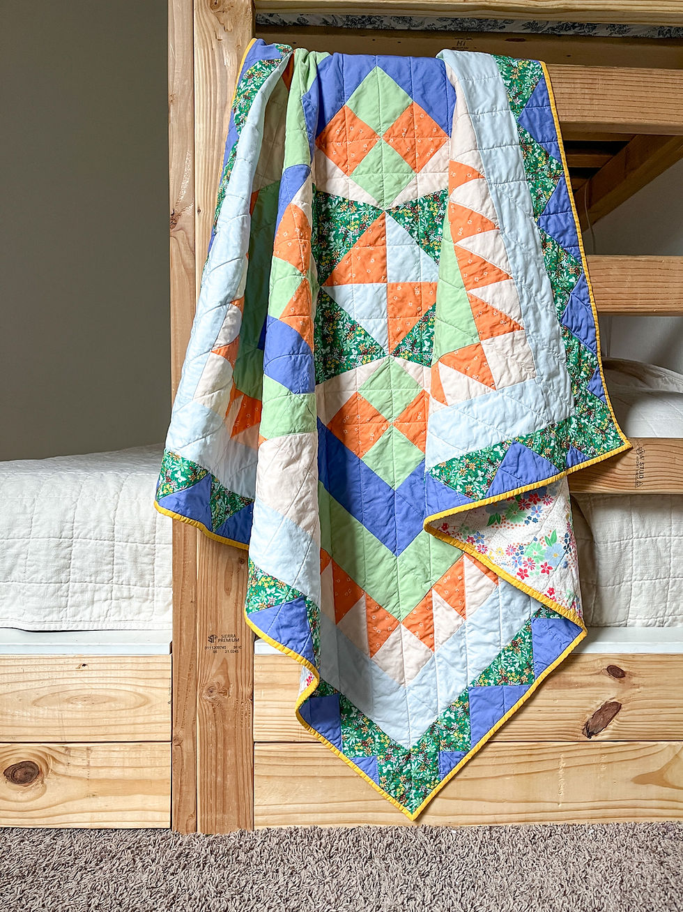 Thumbnail: Colourful Mosaic Quilt Pattern | PDF Pattern