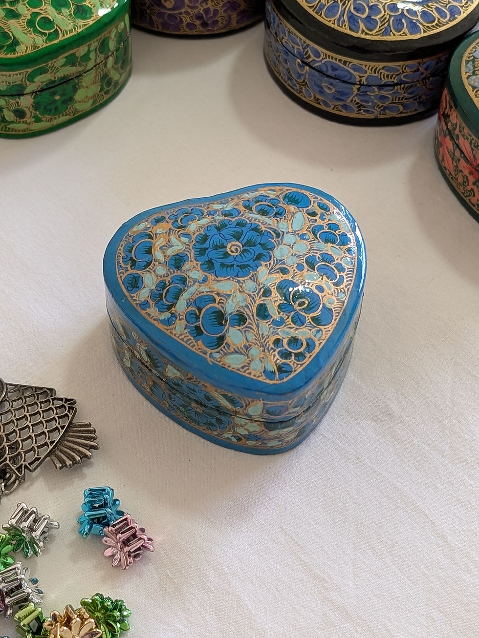 Thumbnail: Kashmiri Craft Paper Mache Trinket Box