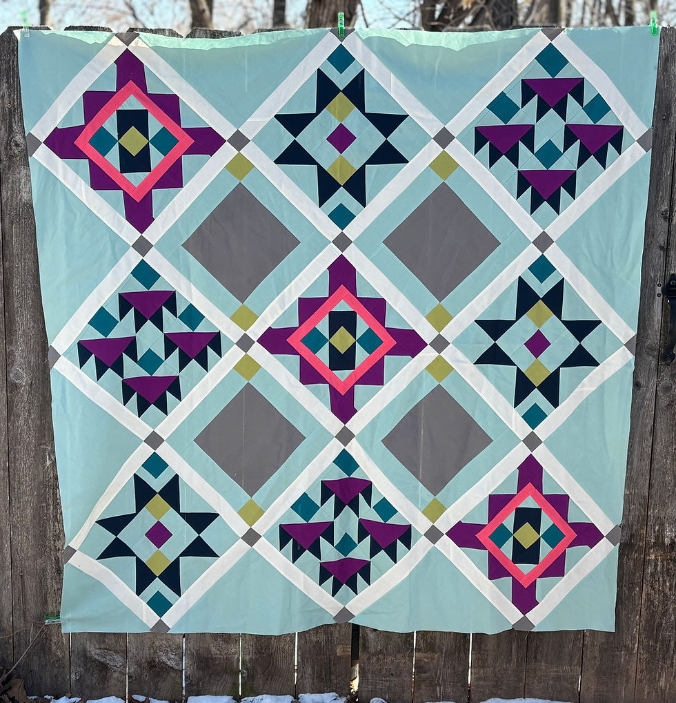 Thumbnail: Mosaic Ornaments Quilt Pattern | PDF Pattern