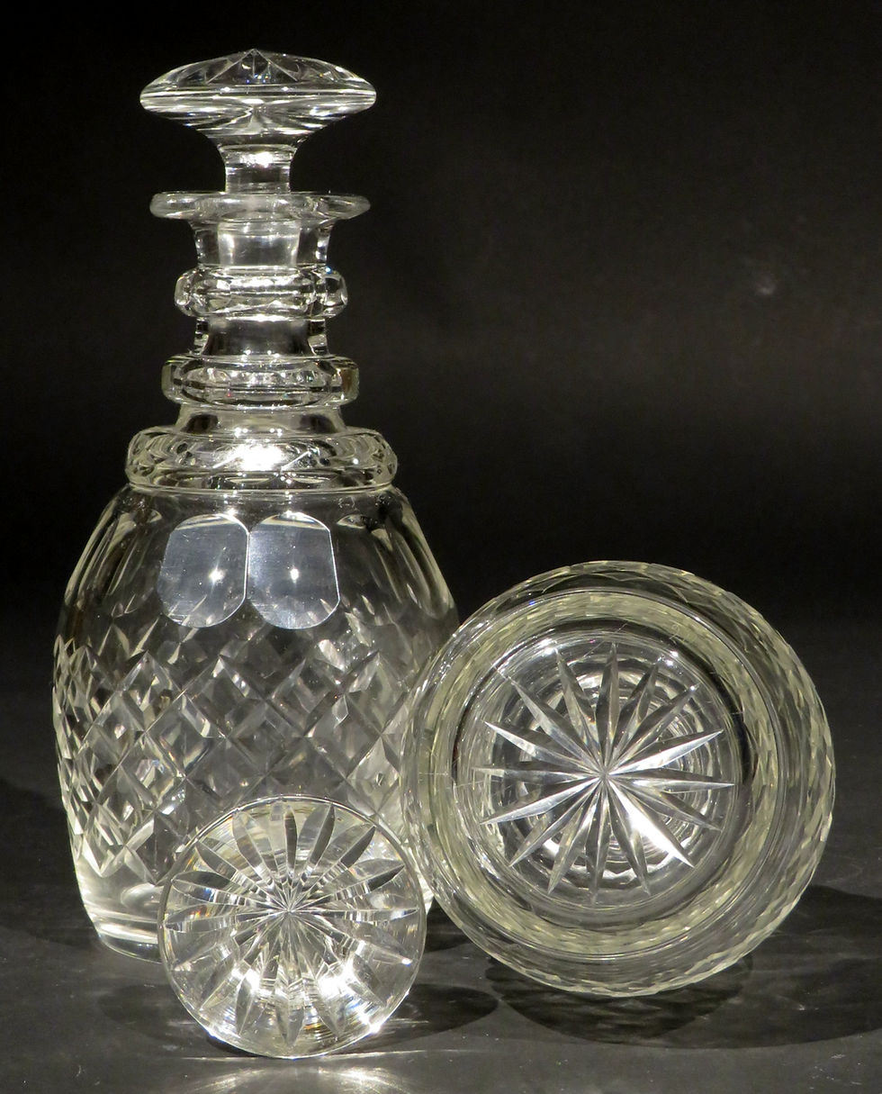 Thumbnail: Very Good Pair of William IV Cut Glass Spirit Decanters, England Circa 1835