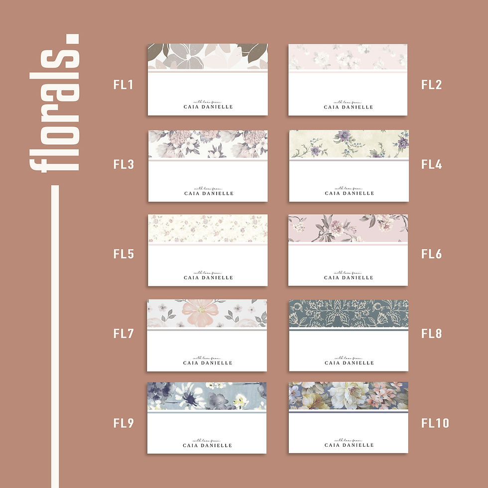 Floral Generic Gift Tags