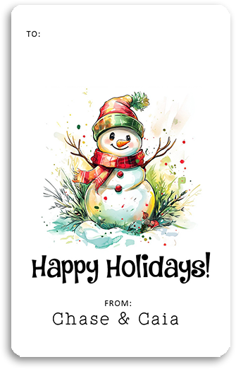 Thumbnail: Vibrant Christmas 11-20 (Portrait) Gift Tags