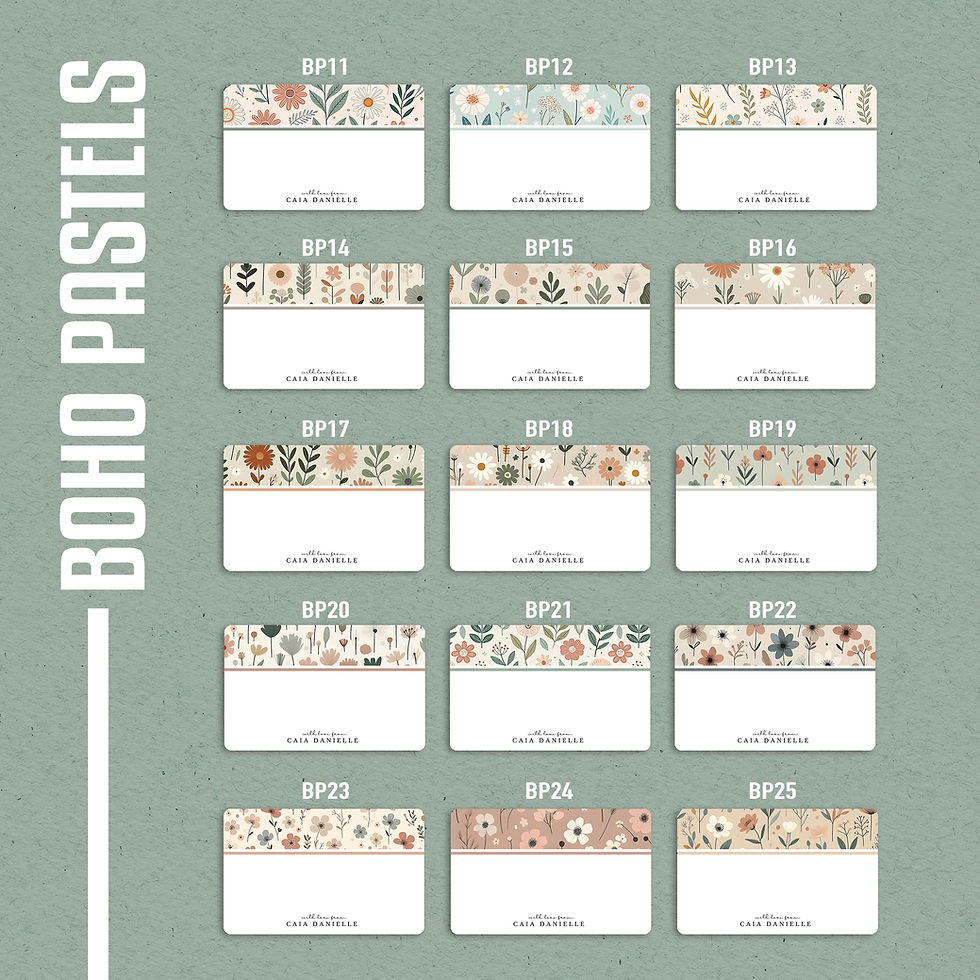Boho Pastels (Landscape) Generic Gift Tags