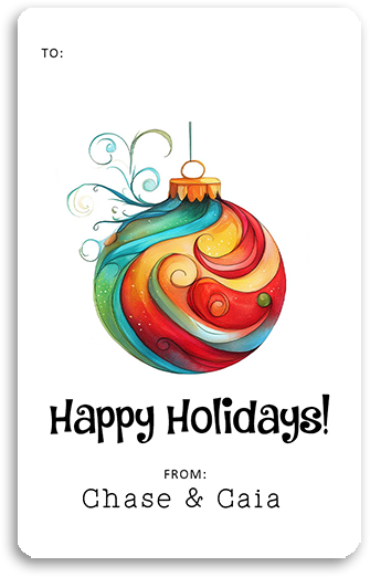 Thumbnail: Vibrant Christmas 11-20 (Portrait) Gift Tags