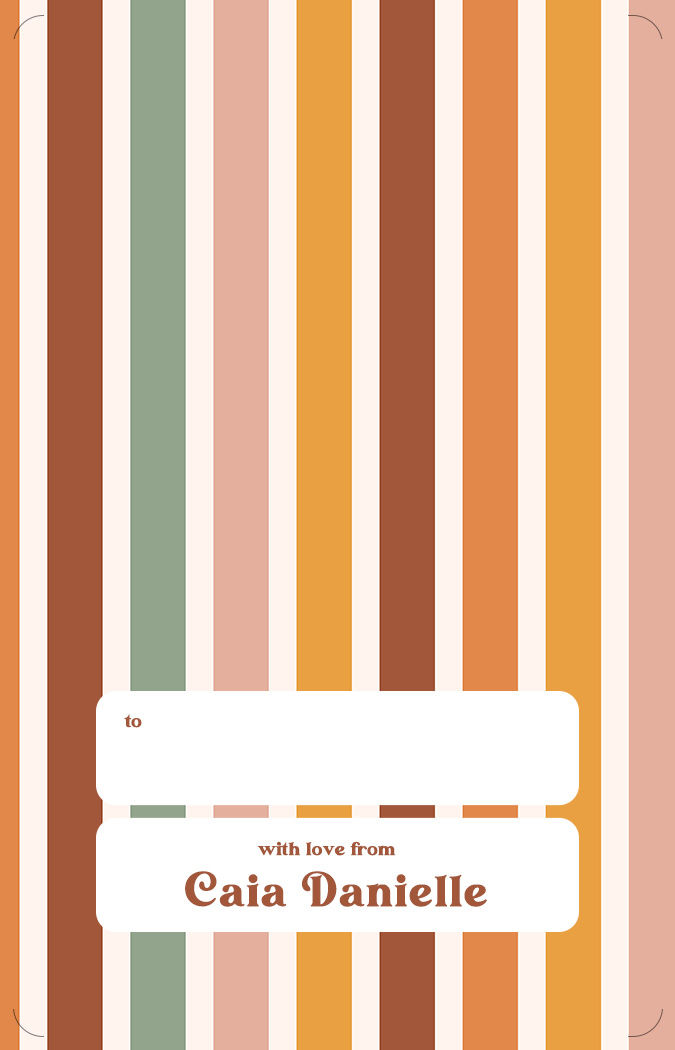 Thumbnail: Retro Groove (Portrait) Generic Gift Tags